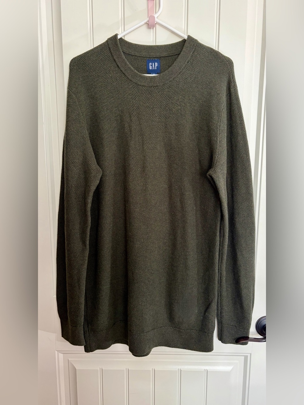 GAP Men's Olive Crewneck Sweatshirt M Tall
